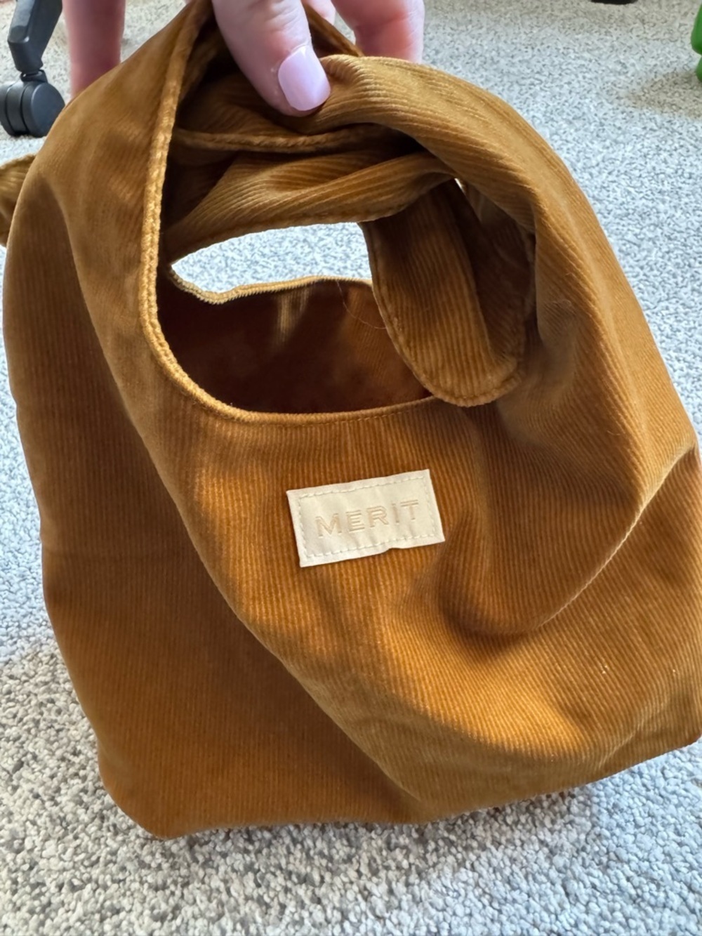 Merit Corduroy Knot-Handle Small Bag - Picture 3 of 3
